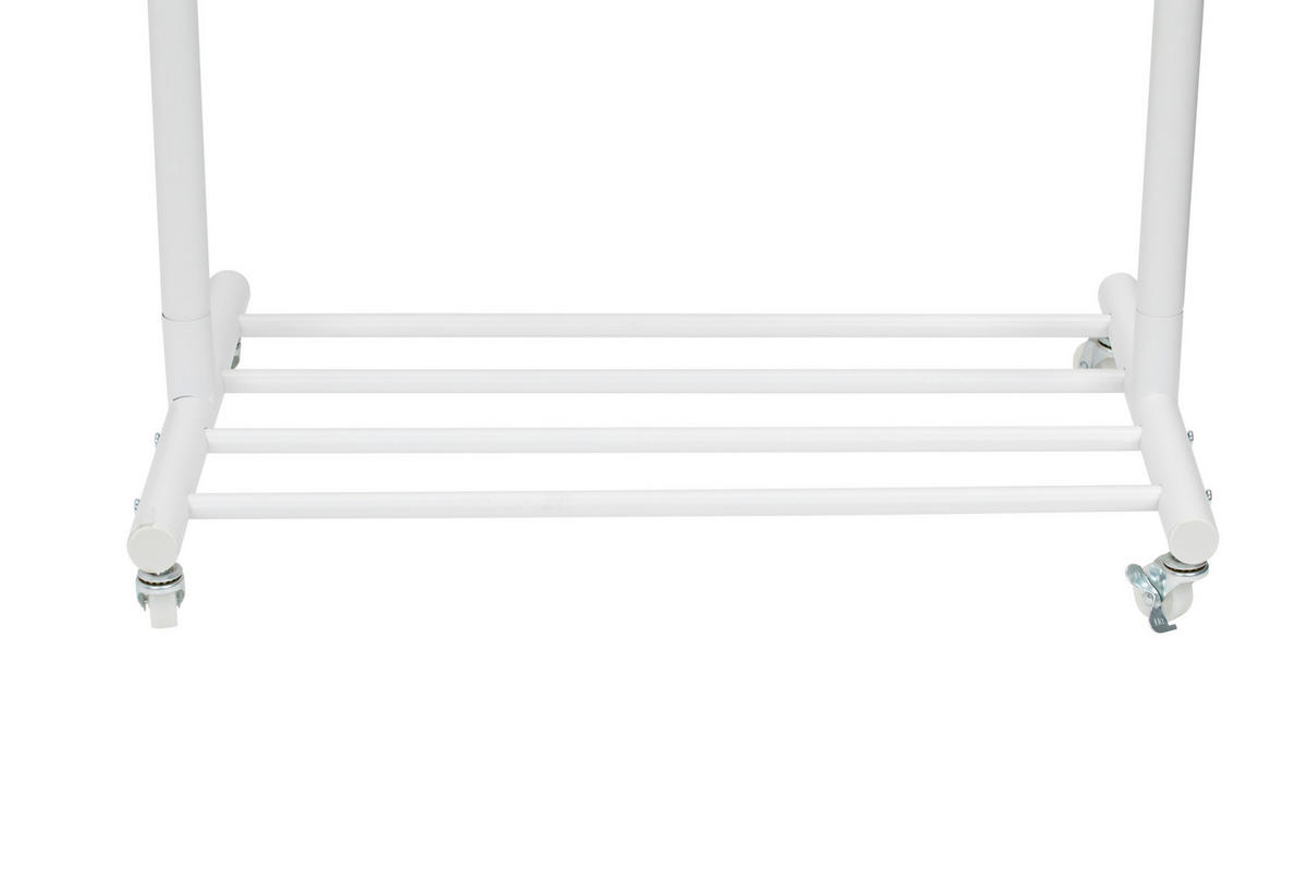 KLEIDERWAGEN in Weiß 68/170/43 cm   - Weiß, MODERN, Metall (68/170/43cm) - PBJ