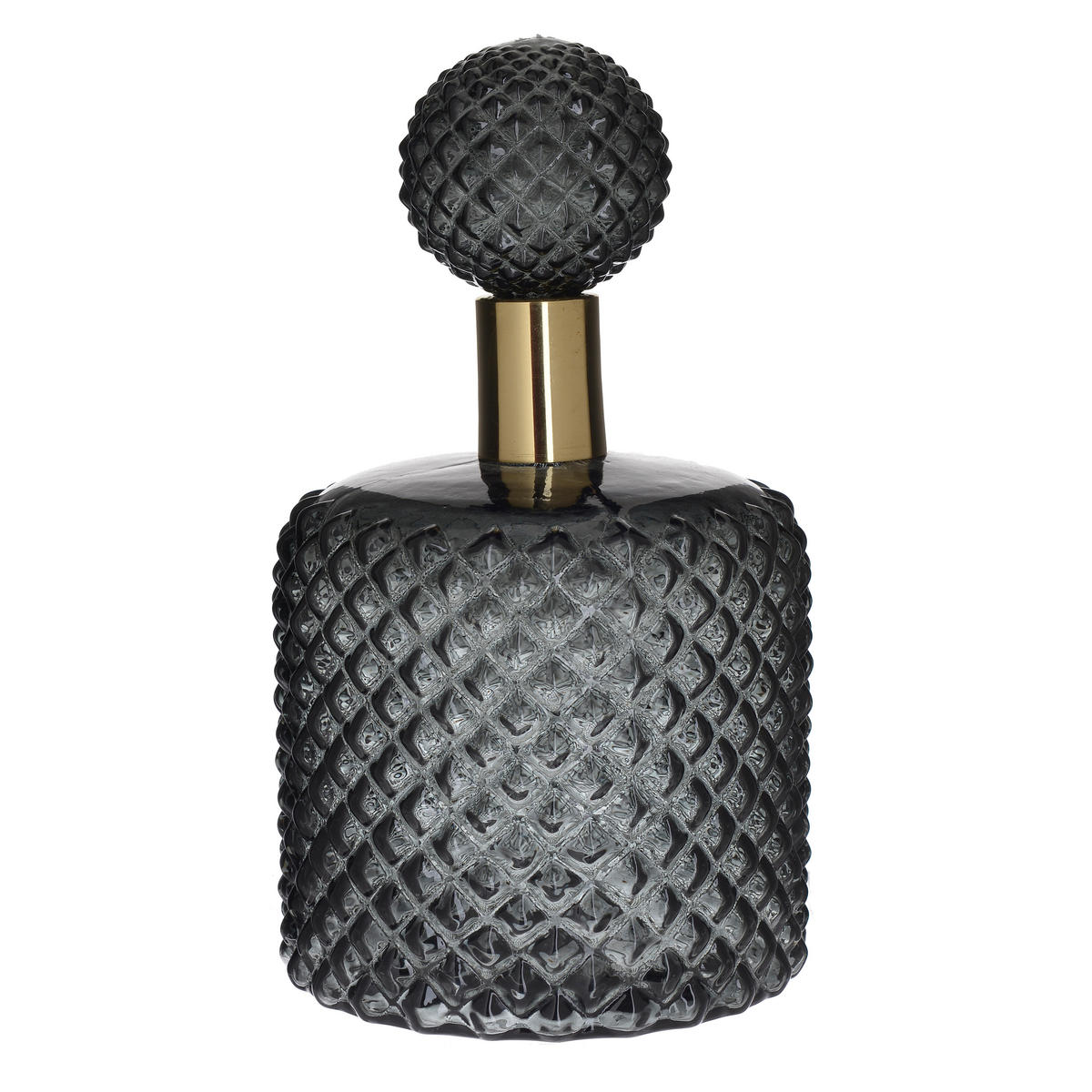 DEKANTER 0,5 l  - Goldfarben/Schwarz, Trend, Glas/Metall (0,5l)