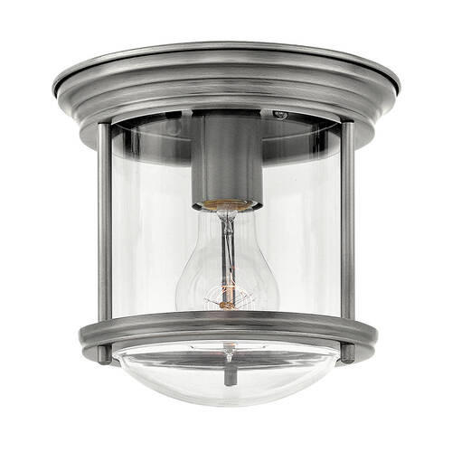 STROPNA SVETILKA Elstead Hadrian 19.6/18.5 cm   - barve niklja, Konvencionalno, kovina/steklo (19.6/18.5cm) - Elstead Lighting