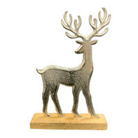 DEKORENTIER  - Silberfarben/Braun, LIFESTYLE, Holz/Metall (17/27/5cm) - X-Mas