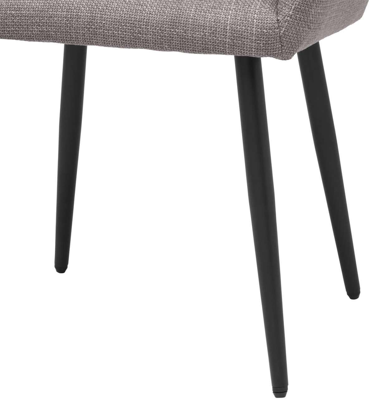 ARMLEHNSTUHL Eisen Webstoff  - Schwarz/Braun, Lifestyle, Holz/Textil (53/82/63cm) - MID.YOU