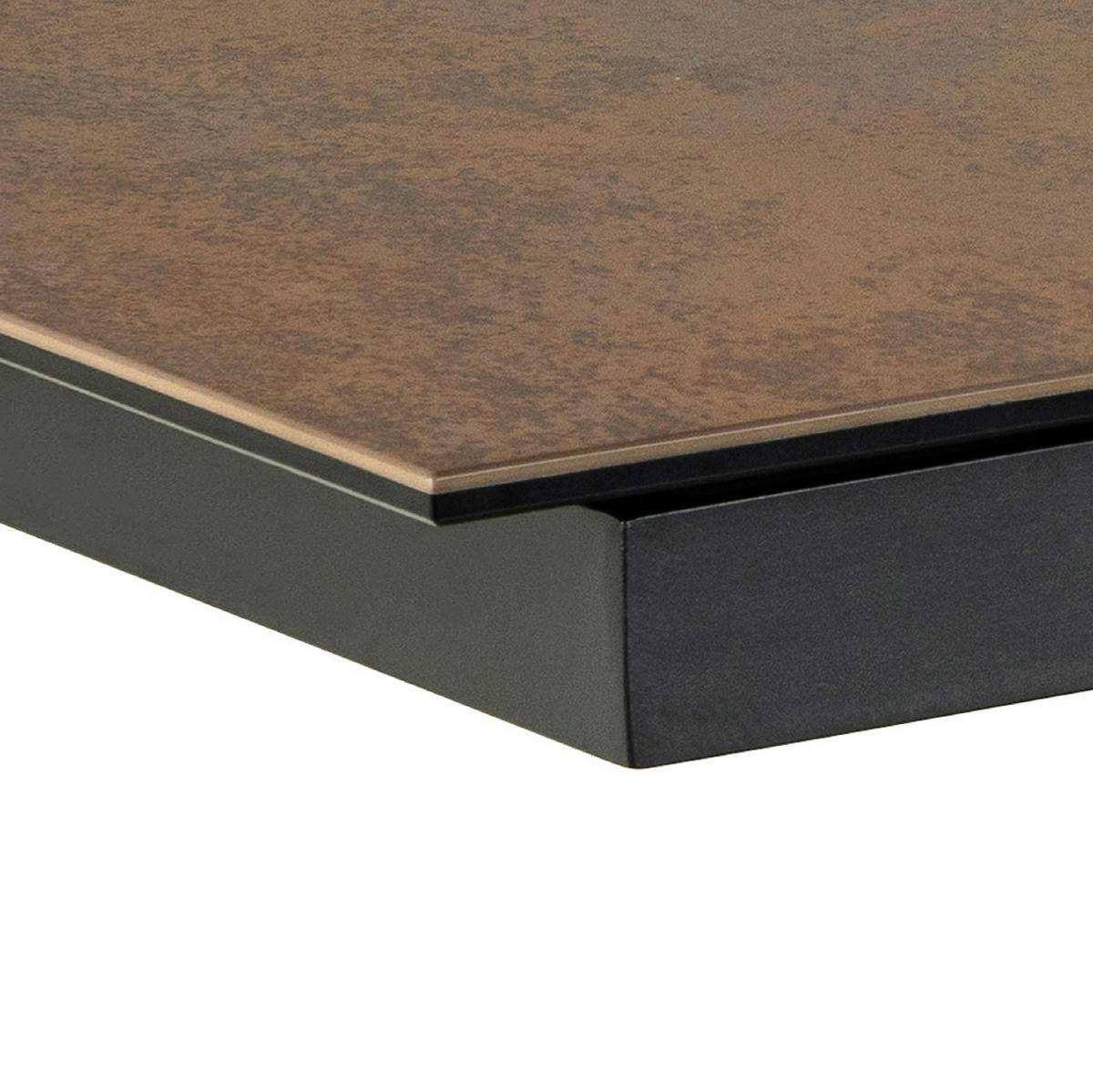 STOL ZA BLAGOVAONICU  smeđa  keramika      - smeđa/crna, Design, metal/keramika (200-240/100/75,5cm) - MID.YOU