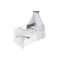 GITTERBETT-KOMPLETTSET  - Weiß, Basics, Holz/Holzwerkstoff (124/65/77cm) - Schardt