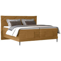 BOXSPRINGBETT 180/200 cm  in Goldfarben  - Goldfarben/Schwarz, Konventionell, Textil/Metall (180/200cm) - Esposa