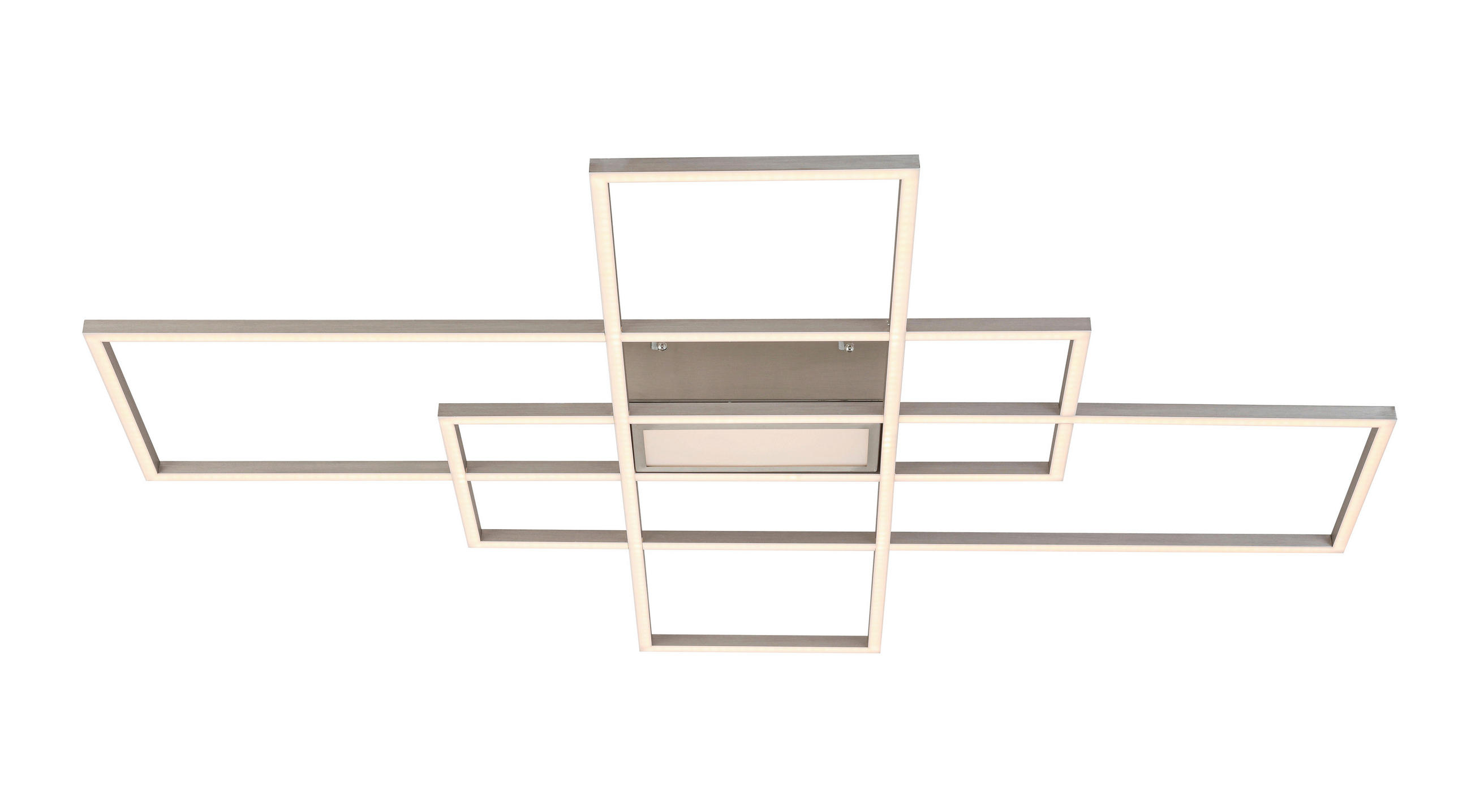 LED MENNYEZETI LÁMPA - nikkel, Design, műanyag/fém (100/75/7,5cm) - Novel