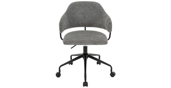 DREHSTUHL Webstoff Grau, Schwarz - Schwarz/Grau, Design, Kunststoff/Textil (58/77-85/55cm) - Carryhome