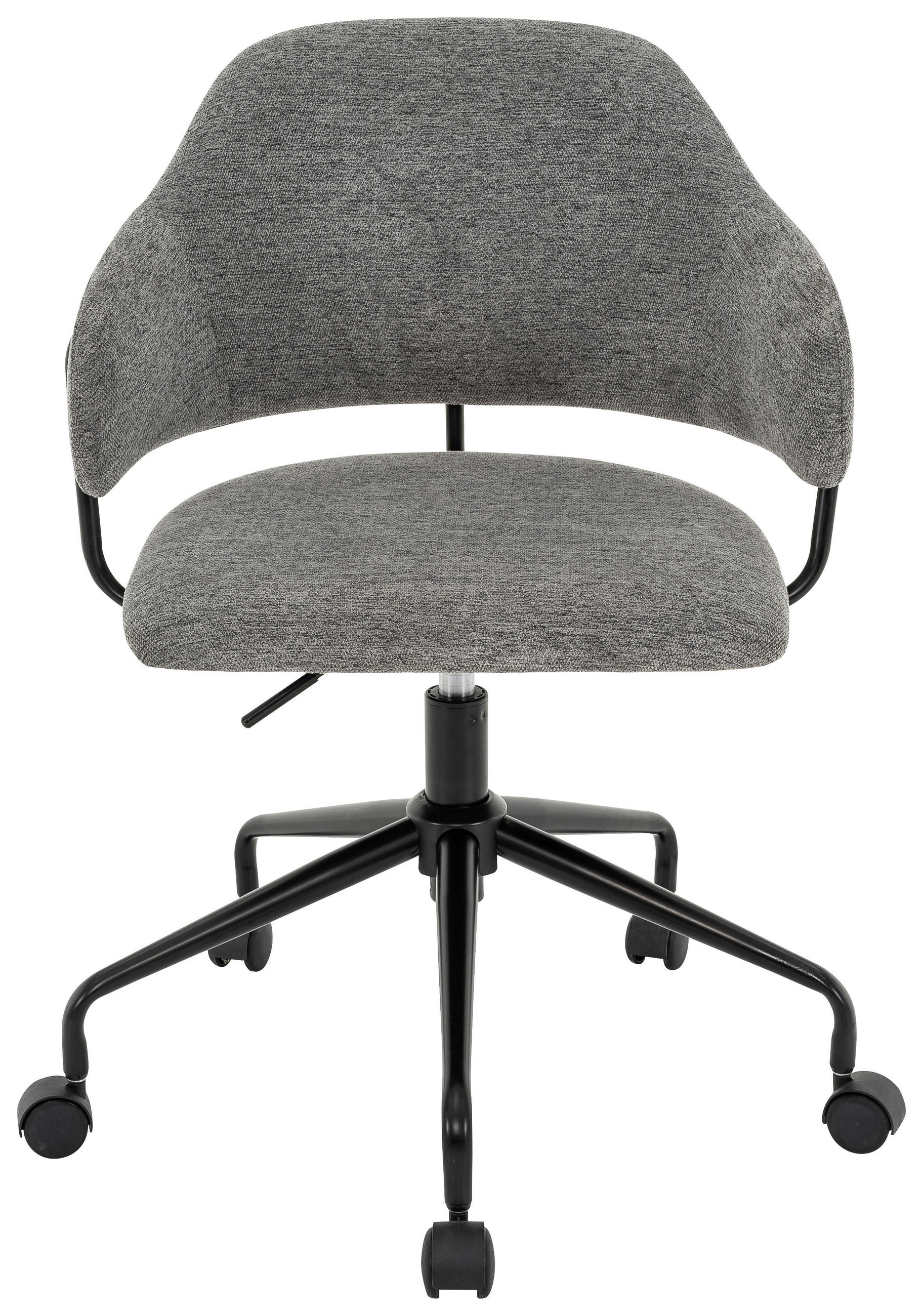 DREHSTUHL  in Webstoff Grau, Schwarz  - Schwarz/Grau, Design, Kunststoff/Textil (58/77-85/55cm) - Carryhome