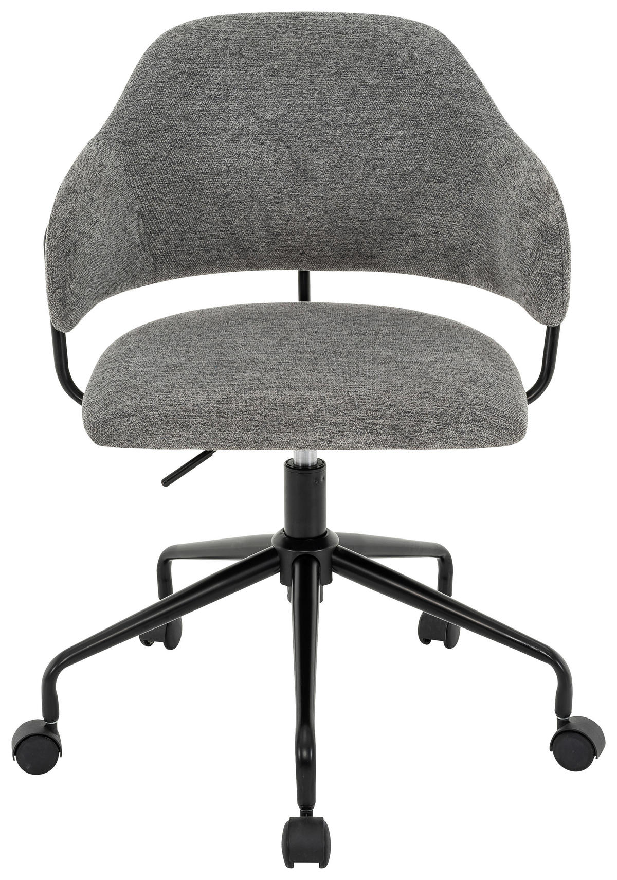 DREHSTUHL Webstoff Grau, Schwarz  - Schwarz/Grau, Design, Kunststoff/Textil (58/77-85/55cm) - Carryhome
