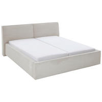 POLSTERBETT 180/200 cm  in Beige  - Birkefarben/Beige, Design, Holz/Textil (180/200cm) - Boxxx