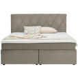 BOXSPRINGBETT 160/200 cm  in Ecru  - Ecru/Schwarz, Design, Holzwerkstoff/Kunststoff (160/200cm) - Xora