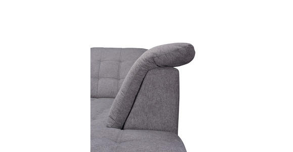 ECKSOFA Dunkelbraun Chenille  - Chromfarben/Dunkelbraun, KONVENTIONELL, Kunststoff/Textil (260/205cm) - Carryhome