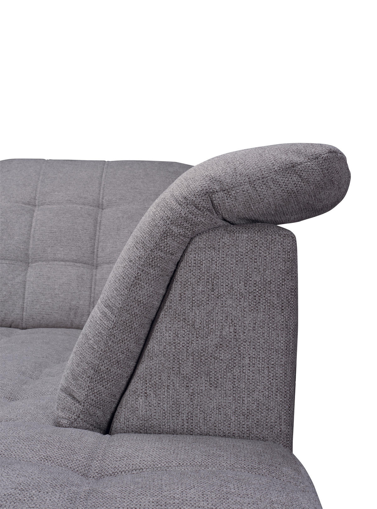 ECKSOFA Dunkelbraun Chenille  - Chromfarben/Dunkelbraun, KONVENTIONELL, Kunststoff/Textil (260/205cm) - Carryhome