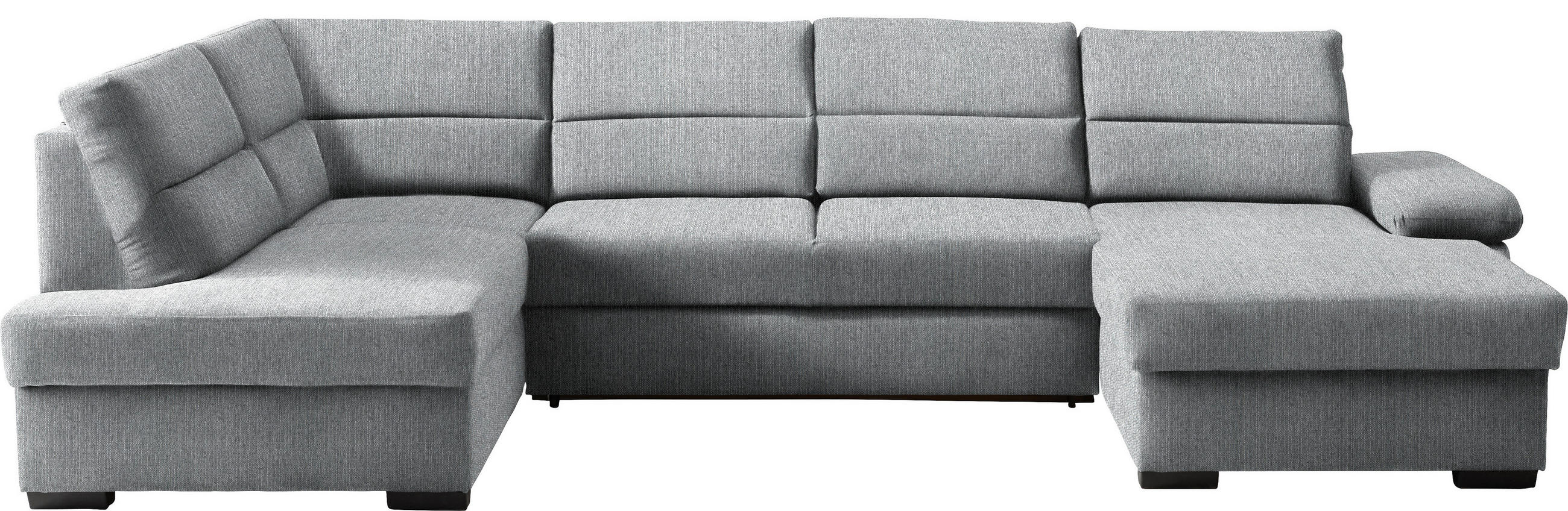 WOHNLANDSCHAFT in Webstoff Grau  - Dunkelbraun/Grau, Konventionell, Kunststoff/Textil (183/319/166cm) - Cantus
