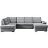 WOHNLANDSCHAFT in Webstoff Grau  - Dunkelbraun/Grau, Konventionell, Kunststoff/Textil (183/319/166cm) - Cantus