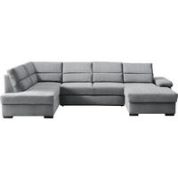 WOHNLANDSCHAFT in Webstoff Grau  - Dunkelbraun/Grau, Konventionell, Kunststoff/Textil (183/319/166cm) - Cantus