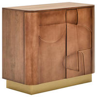 KOMMODE  in 90/45/80 cm  - Messingfarben/Walnussfarben, Design, Holz (90/45/80cm) - Livetastic