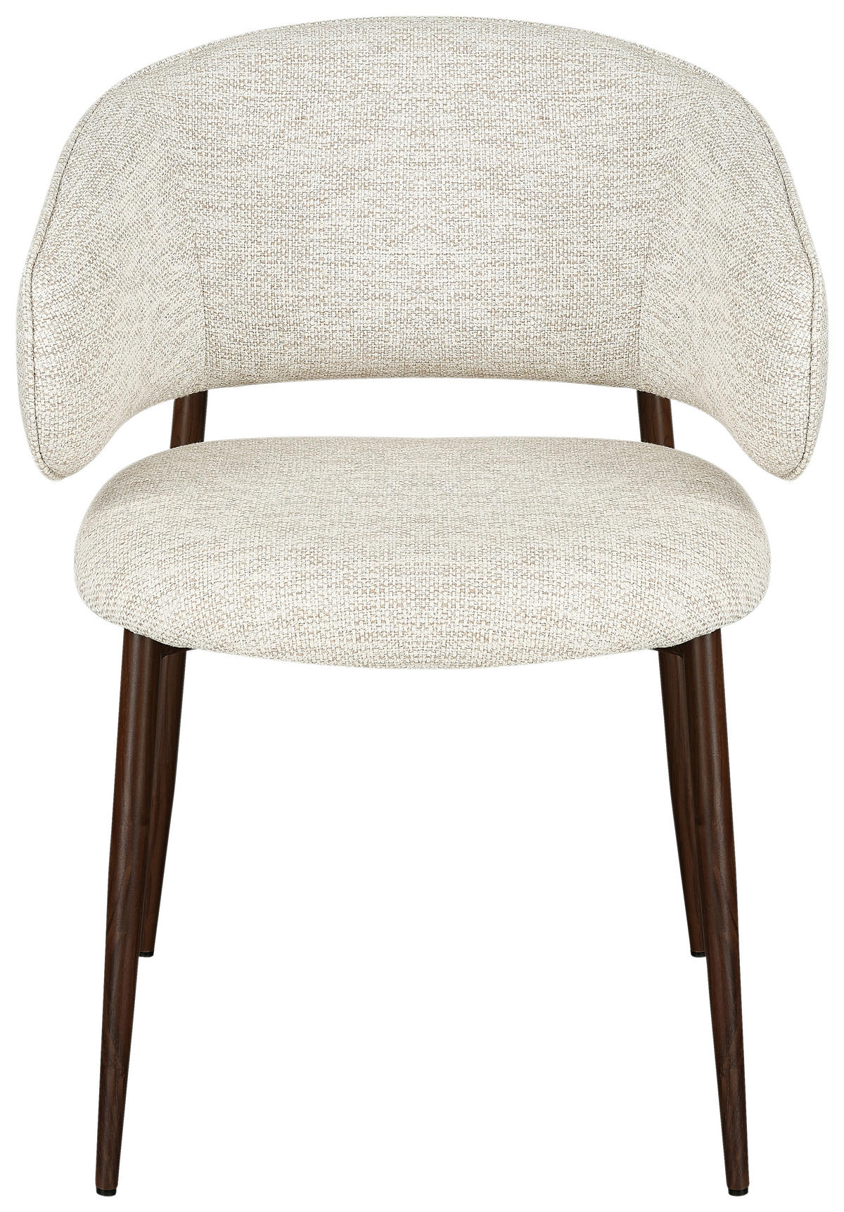 ARMLEHNSTUHL  Stoffauswahl Webstoff  Beige, Walnussfarben  - Beige/Walnussfarben, Design, Textil/Metall (58/81/60cm) - Novel