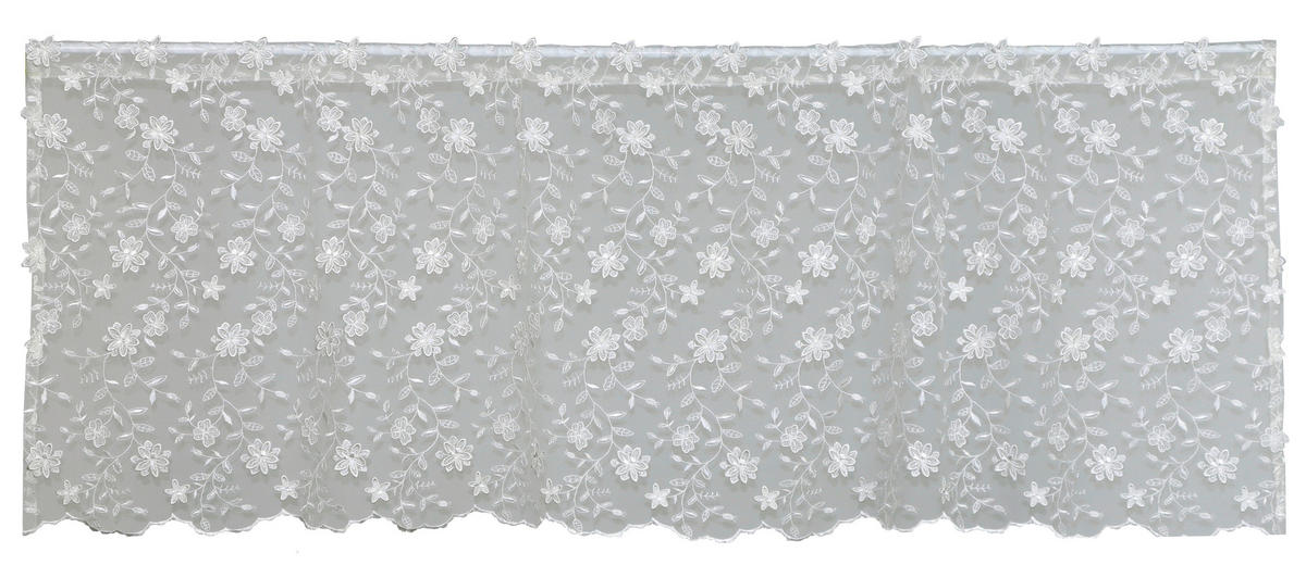 KURZGARDINE   140/49 cm   - Weiß, Basics, Textil (140/49cm)