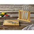 MESSERBLOCK 7-teilig  - Silberfarben/Naturfarben, Basics, Holz/Metall - Homeware Profession.