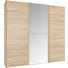 SCHWEBETÜRENSCHRANK 3-türig Sonoma Eiche - Sonoma Eiche, Design, Glas/Holzwerkstoff (249/240/68cm) - Moderano