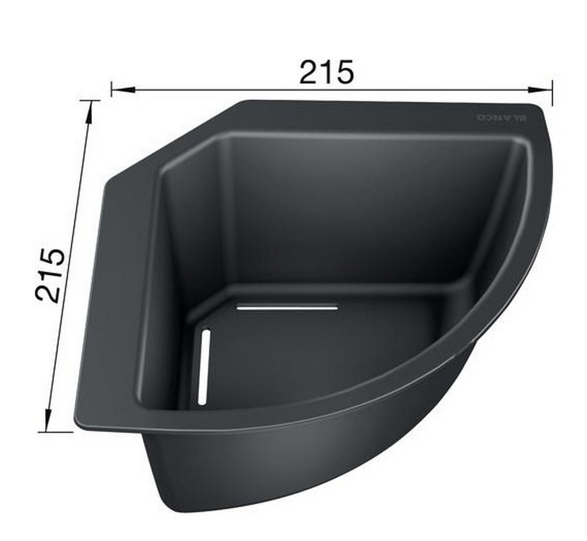 RESTESCHALE 235866  - Schwarz, Basics, Kunststoff (21,5/10,8/21,5cm) - Blanco