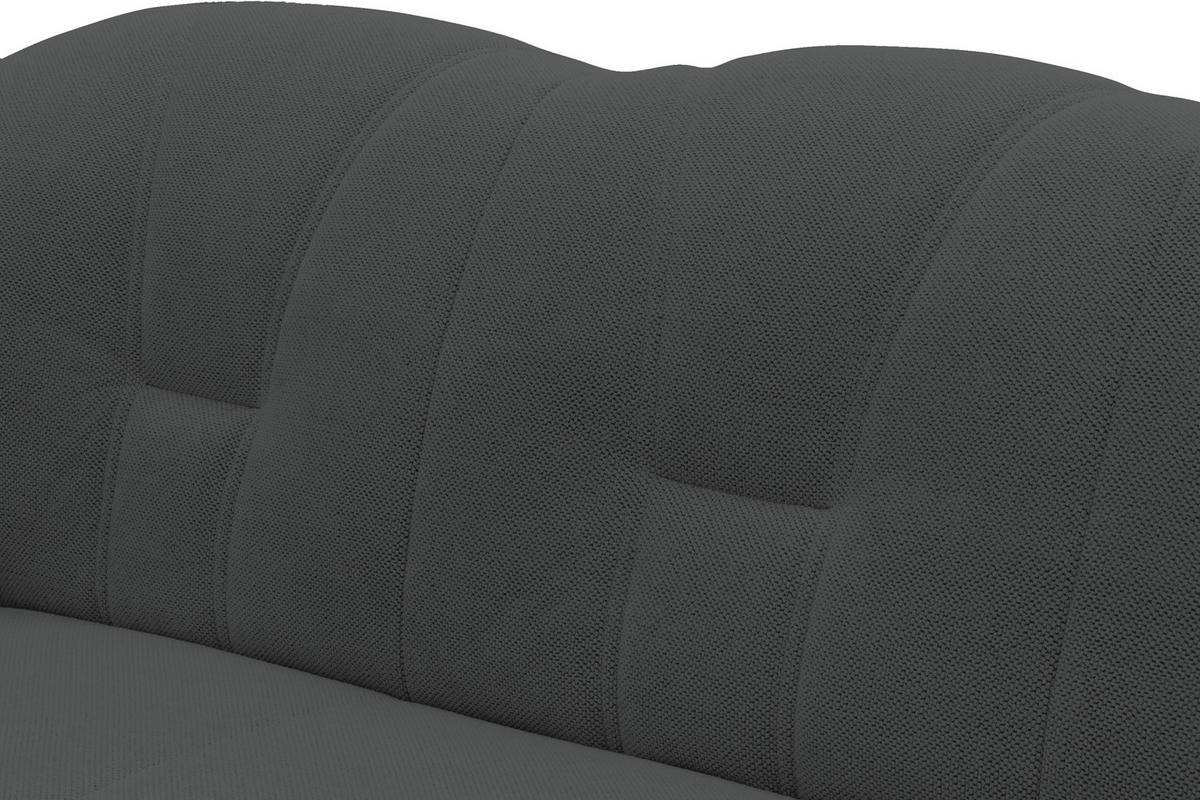 ECKSOFA FLORES FK Dunkelgrau Mikrofaser  - Dunkelgrau/Schwarz, KONVENTIONELL, Kunststoff/Textil (231/142cm) - MID.YOU