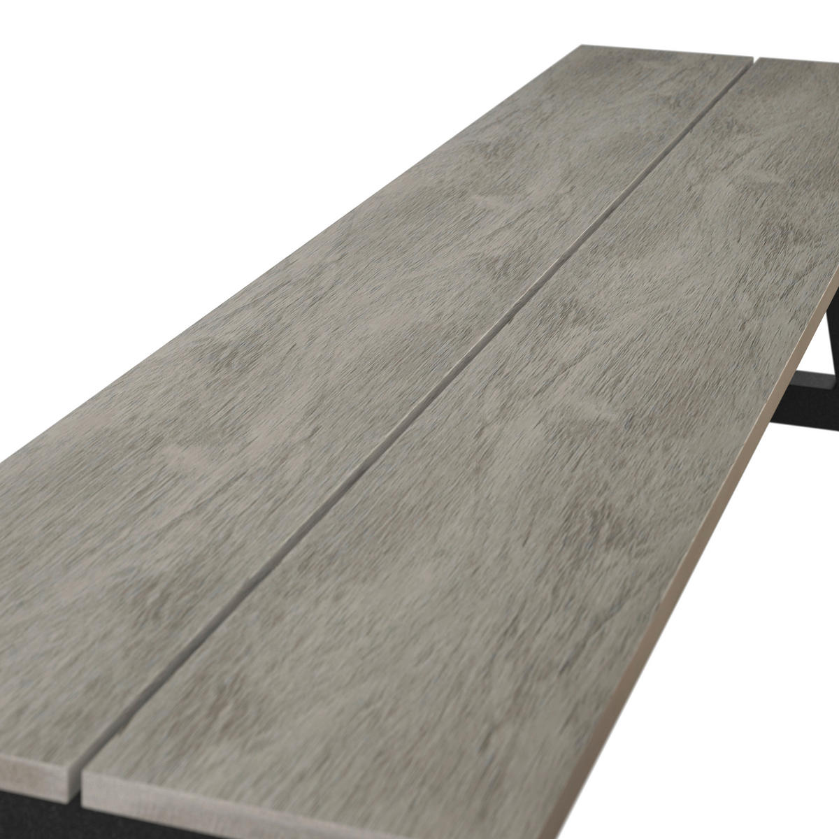 GARTENBANK 140/42/36,5 cm  in Dunkelgrau  - Dunkelgrau/Hellgrau, Design, Kunststoff/Metall (140/42/36,5cm) - Amatio