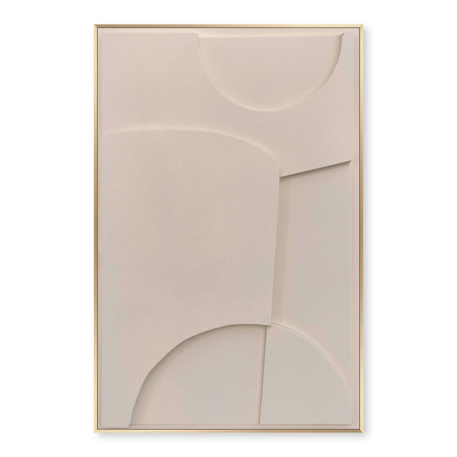 ORIGINALBILD Abstraktes 58/88 cm  - Hellbraun/Goldfarben, Trend, Holzwerkstoff/Kunststoff (58/88cm) - Monee