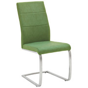 NIHAJNI STOL, kovina, tekstil nerjaveče jeklo, zelena - zelena/nerjaveče jeklo, Design, kovina/tekstil (44/100/64cm) - Novel