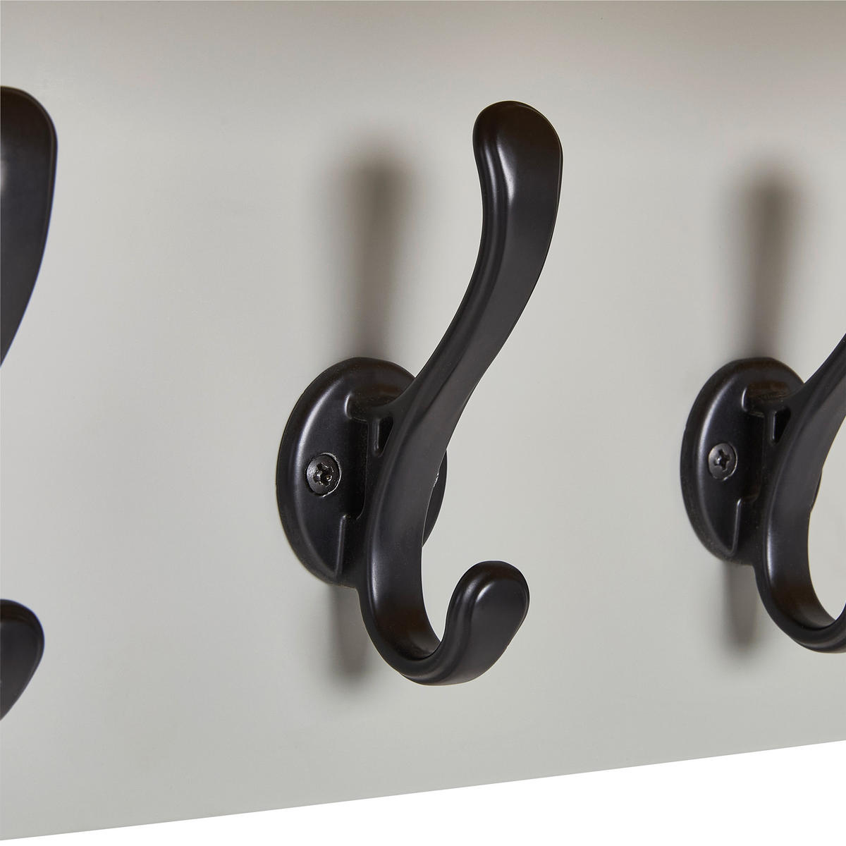 CUIER DE PERETE CU CÂRLIGE - culoare natur/gri, Lifestyle, lemn/metal (90/20/20cm) - MID.YOU