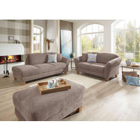 HOCKER Flachgewebe Taupe  - Taupe/Naturfarben, KONVENTIONELL, Holz/Textil (101/45/66cm) - Sit & More