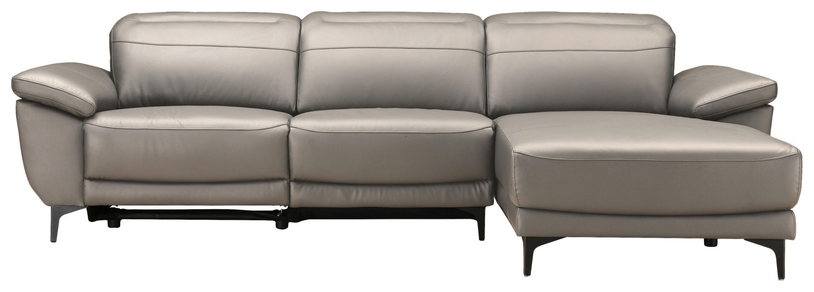 ROHOVÁ SEDACIA SÚPRAVA, textil, koža, taupe - čierna/taupe, Design, kov/koža (269/78/164cm) - Xora