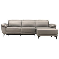 SAROKKANAPÉ textil, bőr taupe  - fekete/taupe, Design, műanyag/bőr (269/78/164cm) - Xora