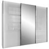 SCHWEBETÜRENSCHRANK 250/217/67 cm 3-türig Weiß  - Chromfarben/Weiß, KONVENTIONELL, Glas/Holzwerkstoff (250/217/67cm) - Dieter Knoll