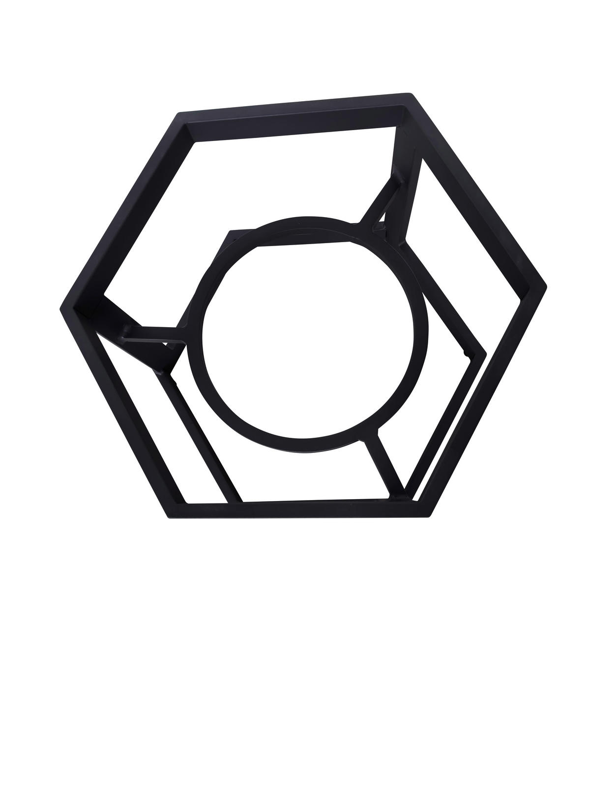 HOCKER Webstoff Anthrazit, Grau  - Anthrazit/Schwarz, Design, Kunststoff/Textil (48/47,5/41,5cm) - Ambia Garden