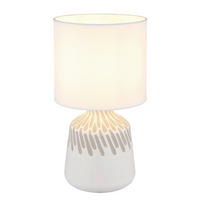 Veioză 17.5/31.5 cm    - alb, Basics, ceramică/textil (17.5/31.5cm)