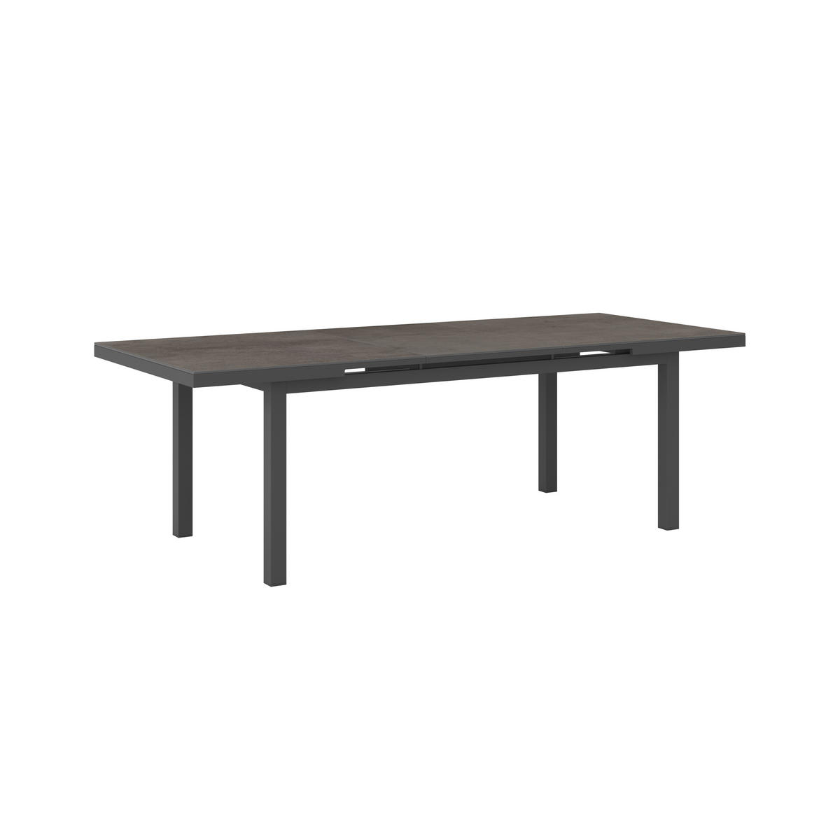 STOL VRTNI     antracit  metal, staklo  - antracit, Moderno, staklo/metal (180-240/75/100cm) - Ambia Garden