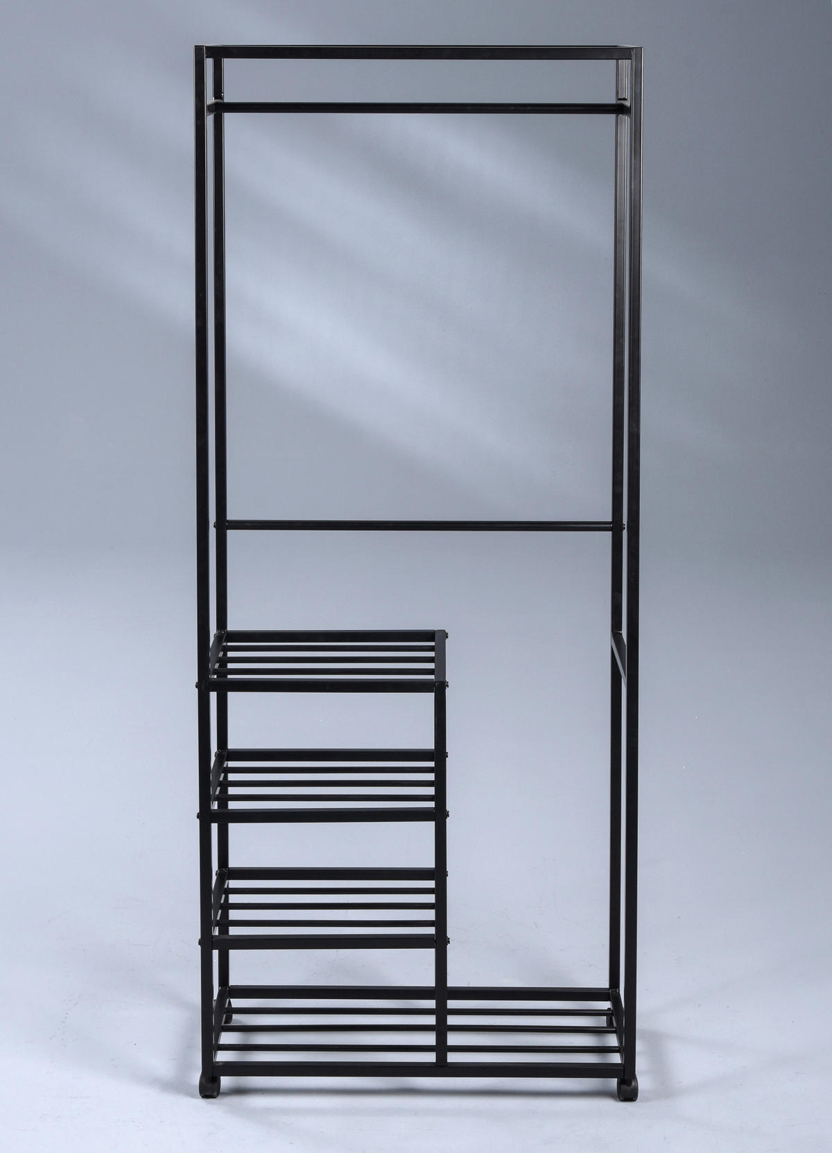 KLEIDERWAGEN in Schwarz 75/183/35 cm   - Schwarz, Basics, Kunststoff/Metall (75/183/35cm)