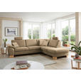 ECKSOFA in Mikrofaser Beige  - Wildeiche/Beige, Natur, Holz/Textil (286/236cm) - Voleo