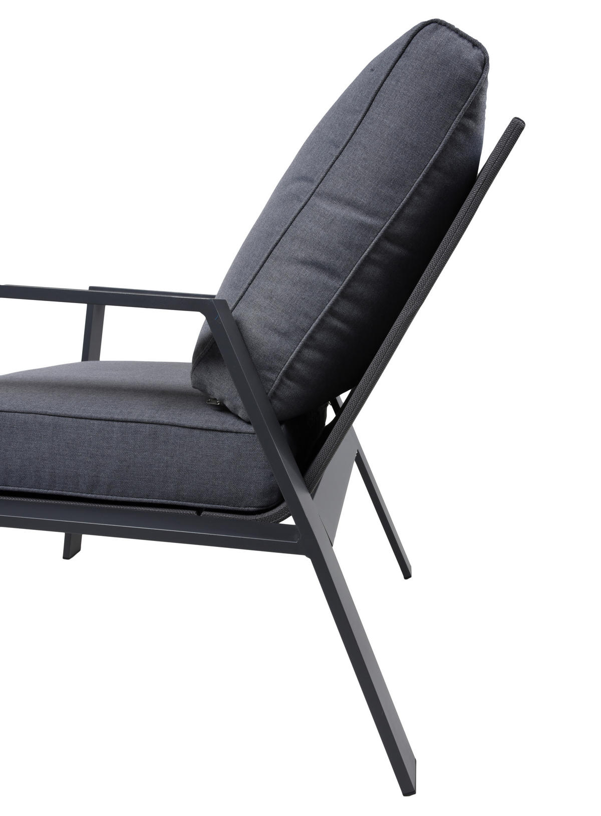 GARTENSET Aluminium  - Anthrazit/Grau, Basics, Kunststoff/Textil - Gardenson