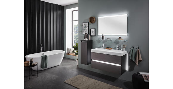 BADEZIMMER - Eichefarben/Weiß, MODERN, Glas/Keramik (100cm) - Dieter Knoll