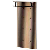 GARDEROBENPANEEL  in 50/110,6/20,9 cm  - Eichefarben/Schwarz, Design, Holzwerkstoff (50/110,6/20,9cm) - MID.YOU