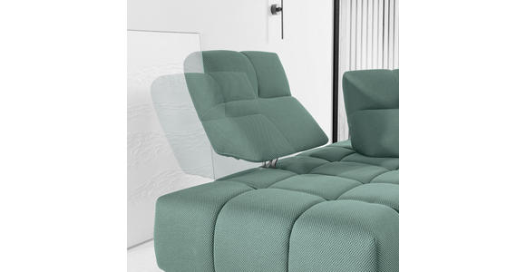 ECKSOFA in Struktur Hellblau 233/313 cm - Schwarz/Hellblau, Design, Kunststoff/Textil (233/313cm) - Emilio Belluti