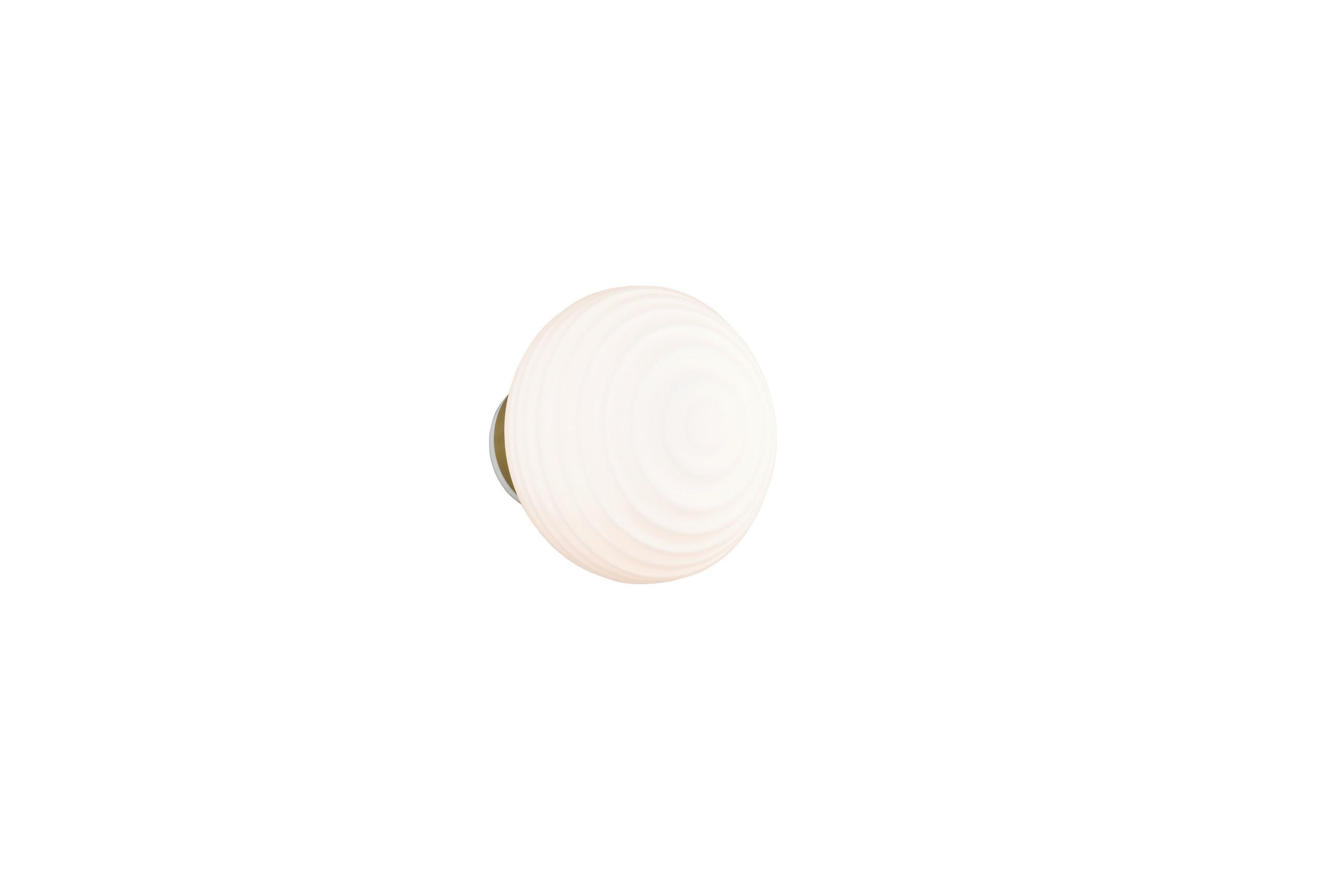 LED-WANDLEUCHTE - Weiss/Messingfarben, Lifestyle, Glas/Metall (15,5/15cm)