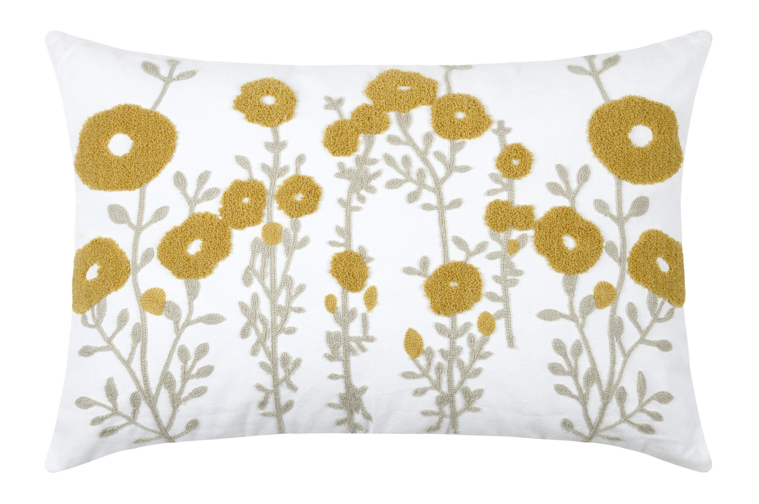 OKRASNA BLAZINA  CAMILLE    40/60 cm         - bela/gorčično rumena, Basics, tekstil (40/60cm)
