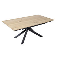 ESSTISCH in Holz, Metall, Holzwerkstoff 190-290/100/76 cm  - Eichefarben/Schwarz, MODERN, Holz/Holzwerkstoff (190-290/100/76cm) - Valnatura