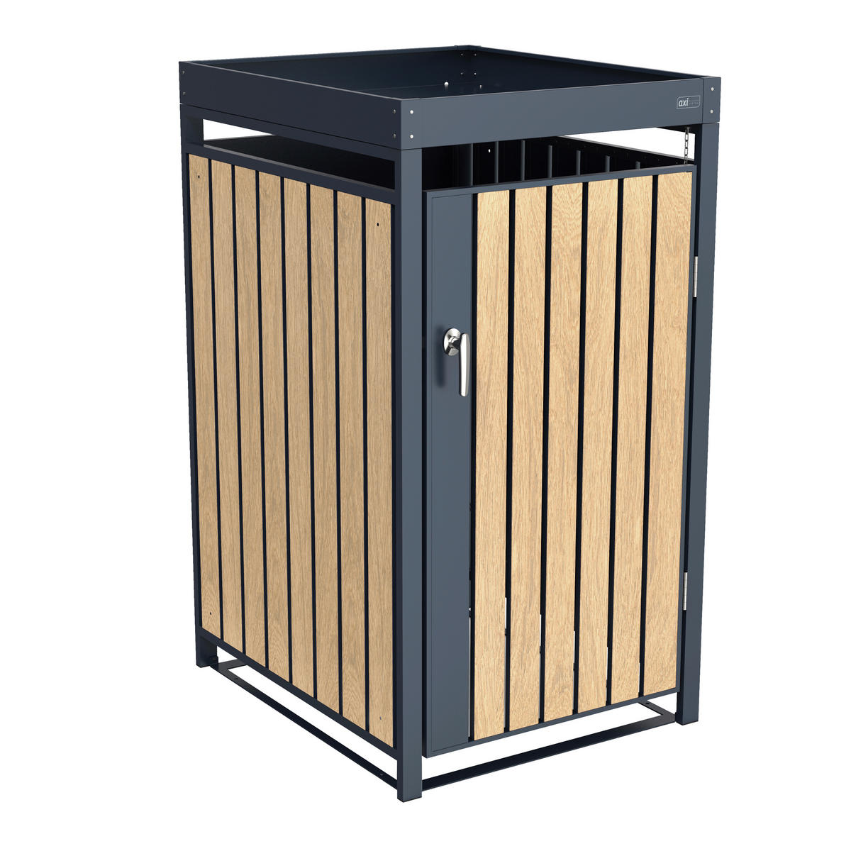 ÚLOŽNÝ BOX 68/80/124 cm   - hnedá/antracitová, Basics, kov (68/80/124cm) - Ambia Garden
