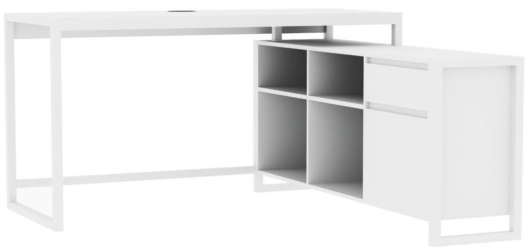 ECKSCHREIBTISCH 139/139/75 cm blanc  - blanc, Modern, matériau de bois (139/139/75cm) - MID.YOU