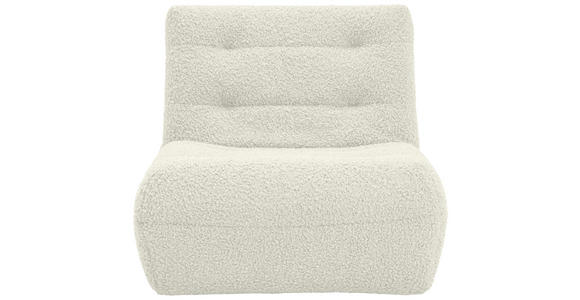 SCHLAFSESSEL Teddystoff Weiß    - Schwarz/Weiß, KONVENTIONELL, Kunststoff/Textil (90/85/100cm) - Carryhome