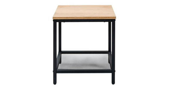 BEISTELLTISCH 40/40/45 cm Eiche furniert Schwarz, Eichefarben rechteckig - Eichefarben/Schwarz, LIFESTYLE, Holz/Holzwerkstoff (40/40/45cm) - Xora